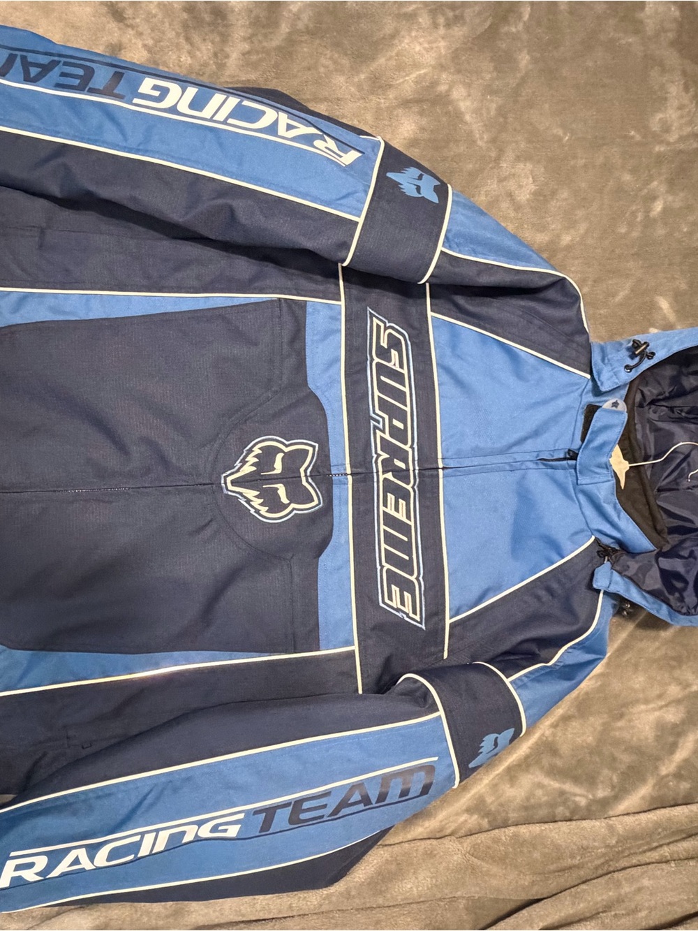 Supreme x Fox Racing Hooded Jacket Blue FW23